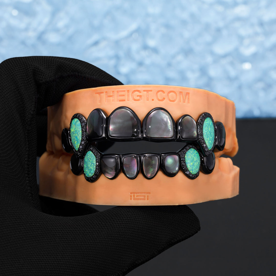 Black Shell & Opal Fang Grillz