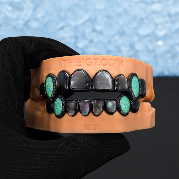 Black Shell & Opal Fang Grillz