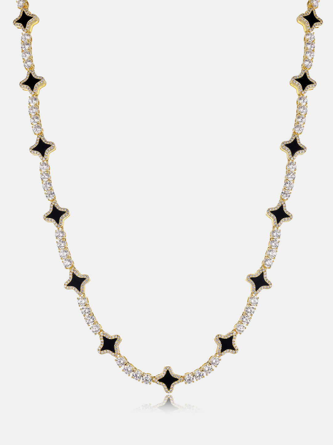 Black Agate Star Moissanite Tennis Chain - ICEGIANT