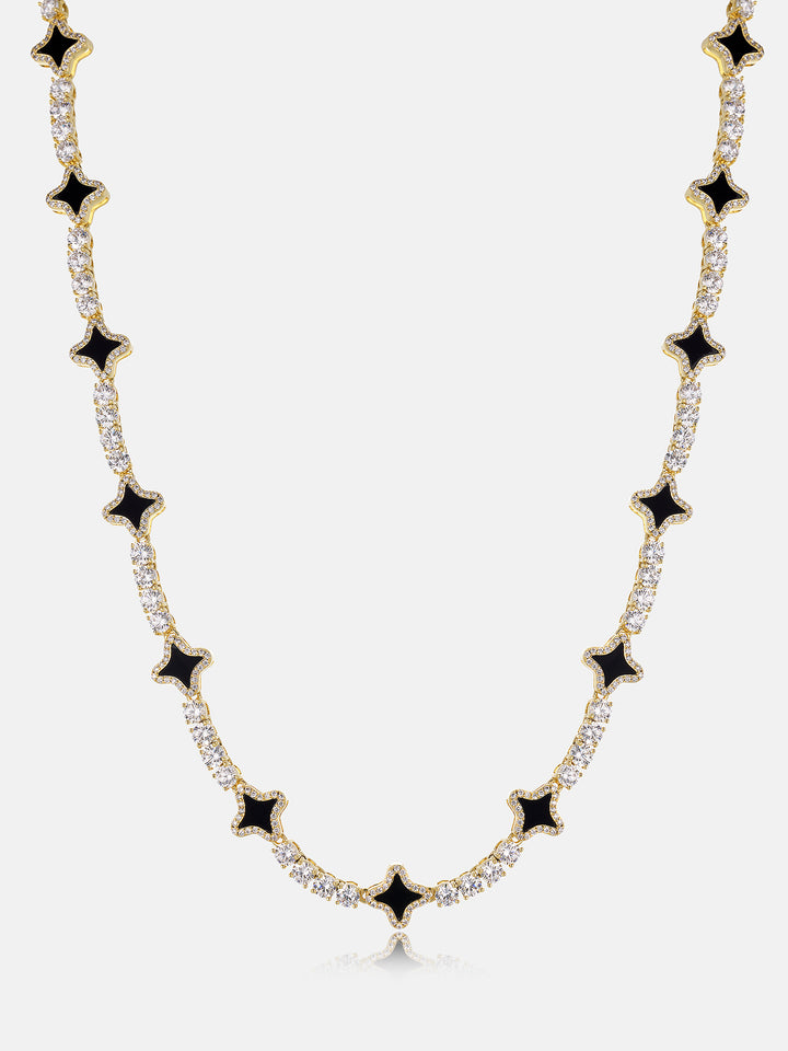 Black Agate Star Moissanite Tennis Chain - ICEGIANT