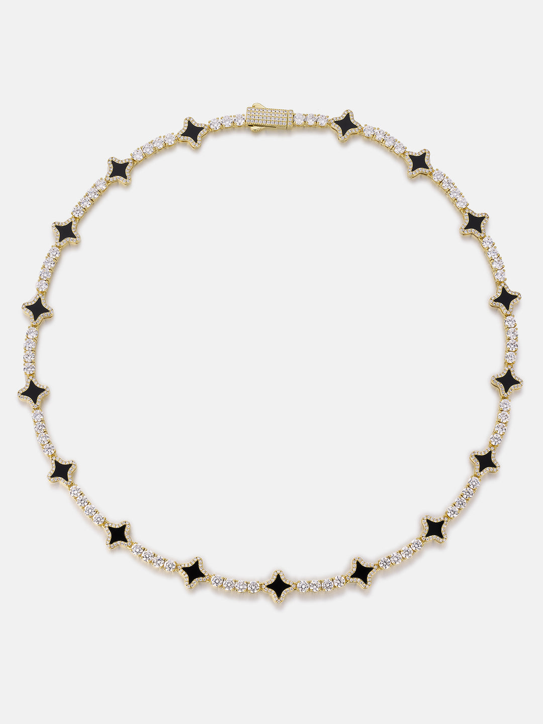 Black Agate Star Moissanite Tennis Chain - ICEGIANT