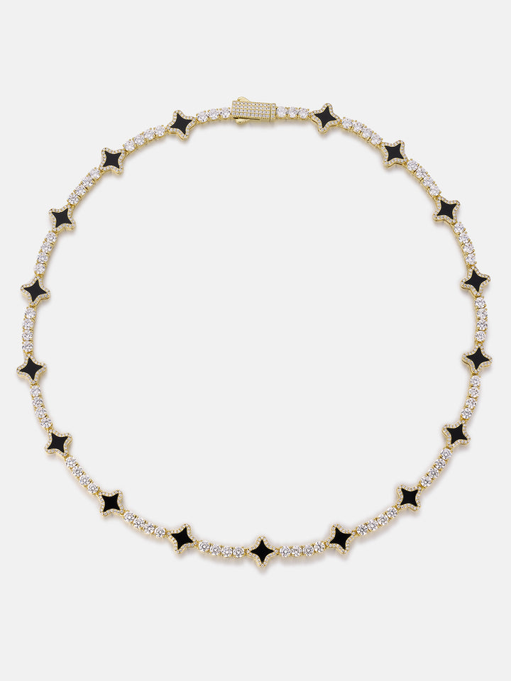 Black Agate Star Moissanite Tennis Chain - ICEGIANT