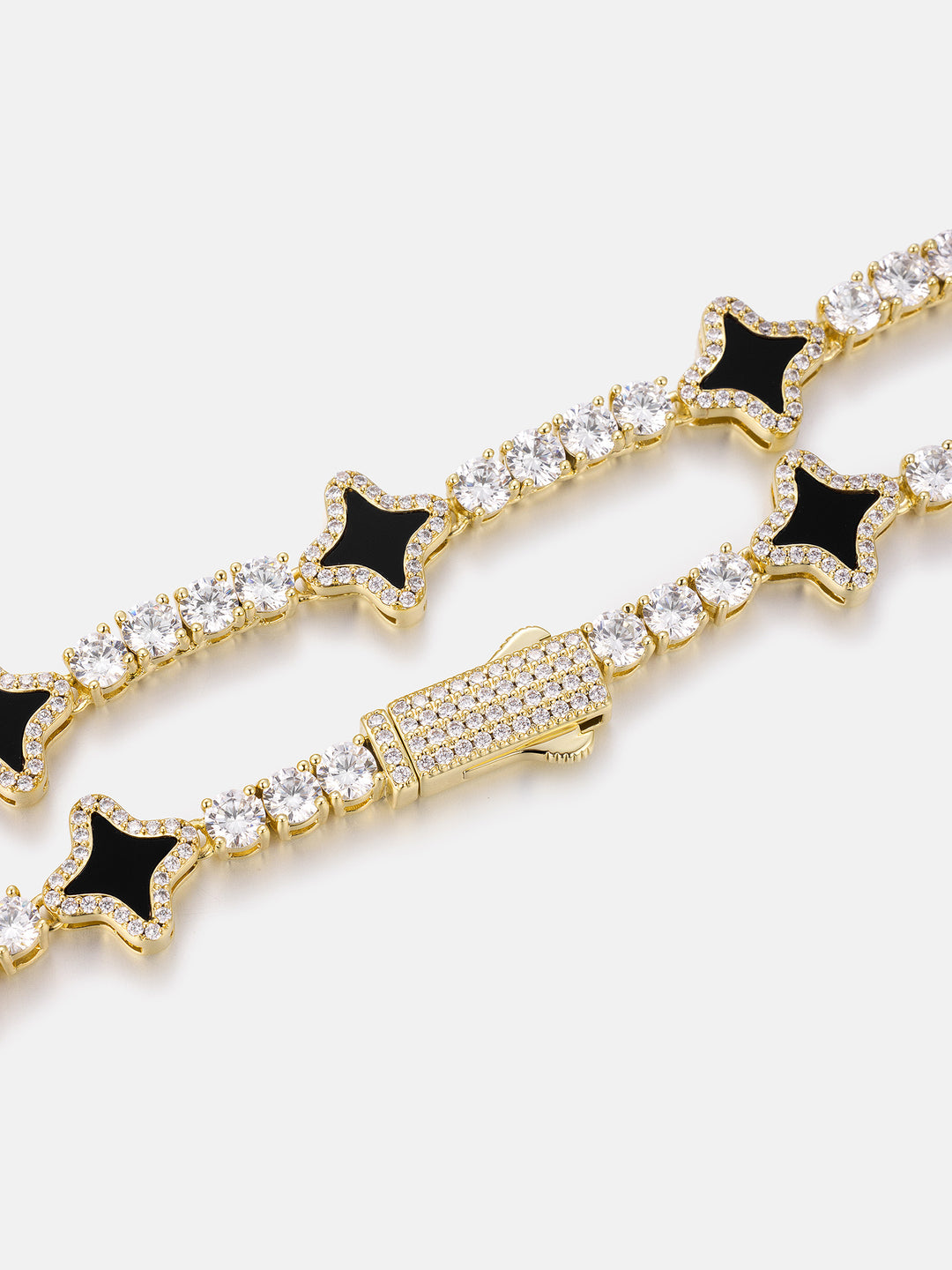 Black Agate Star Moissanite Tennis Chain - ICEGIANT