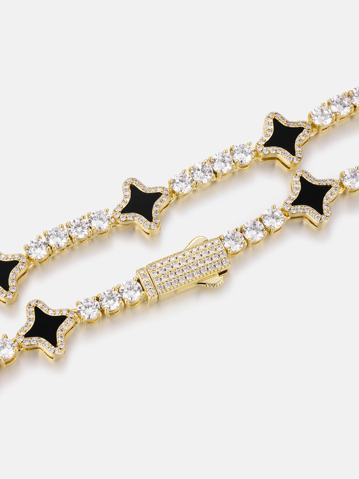 Black Agate Star Moissanite Tennis Chain - ICEGIANT