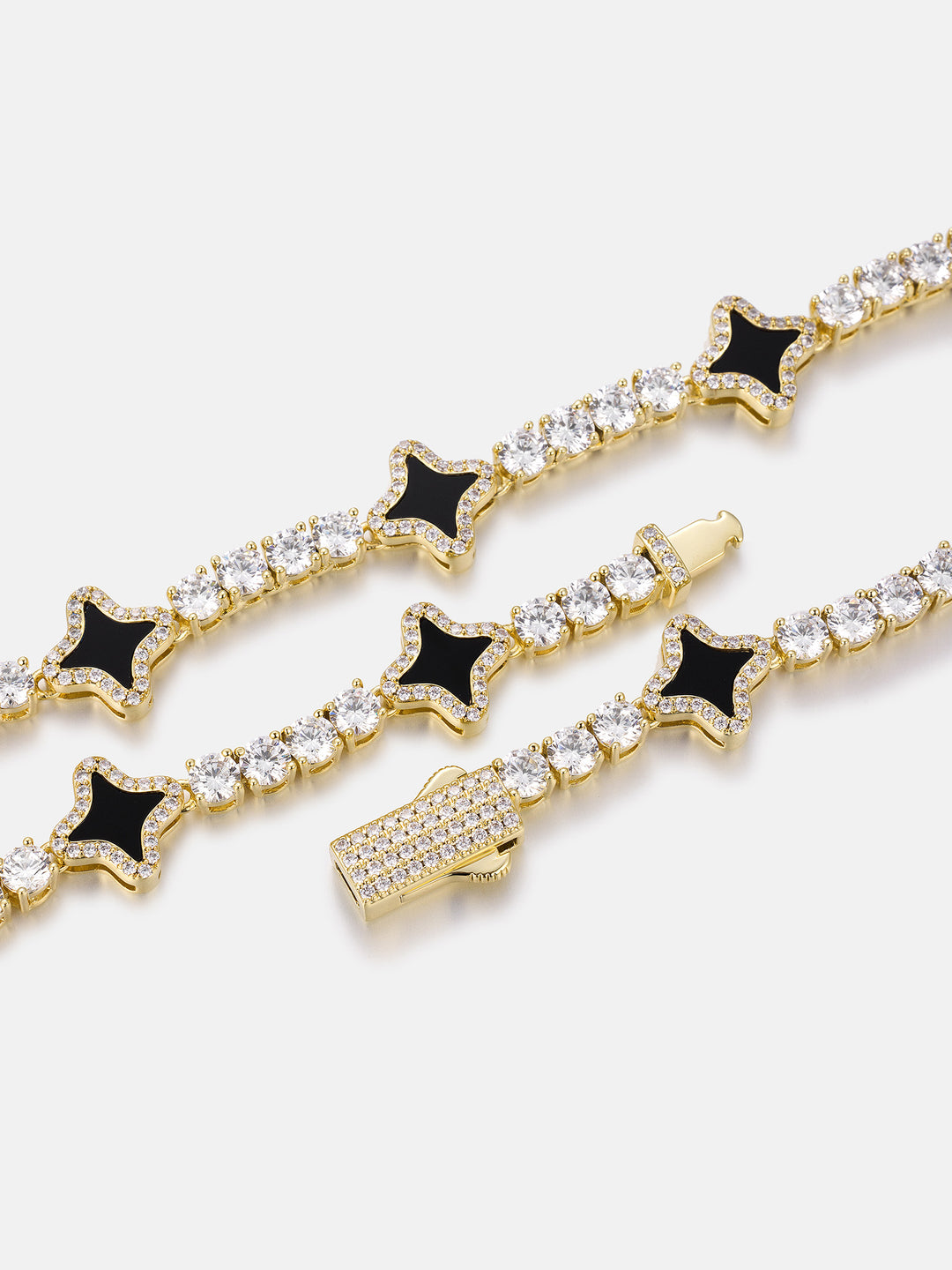 Black Agate Star Moissanite Tennis Chain - ICEGIANT