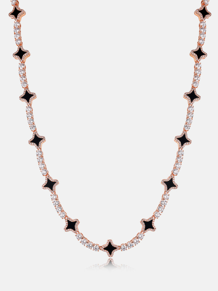 Black Agate Star Moissanite Tennis Chain - ICEGIANT