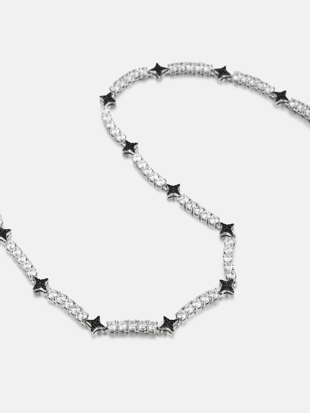 Black Four-Point Star Moissanite Tennis Chain - ICEGIANT