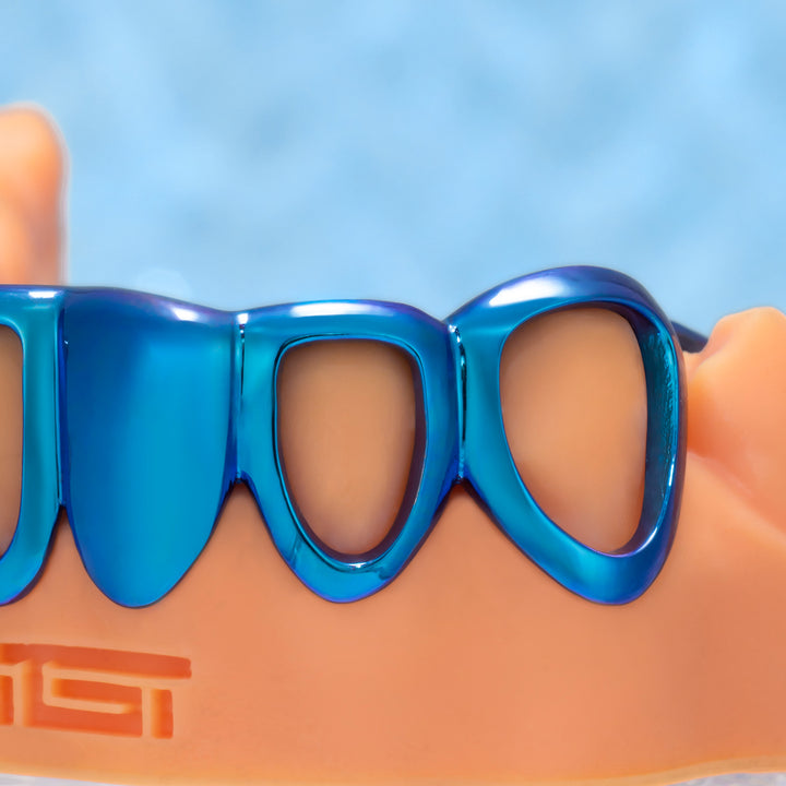 Blue Opal Scorpion Titanium Custom Grillz