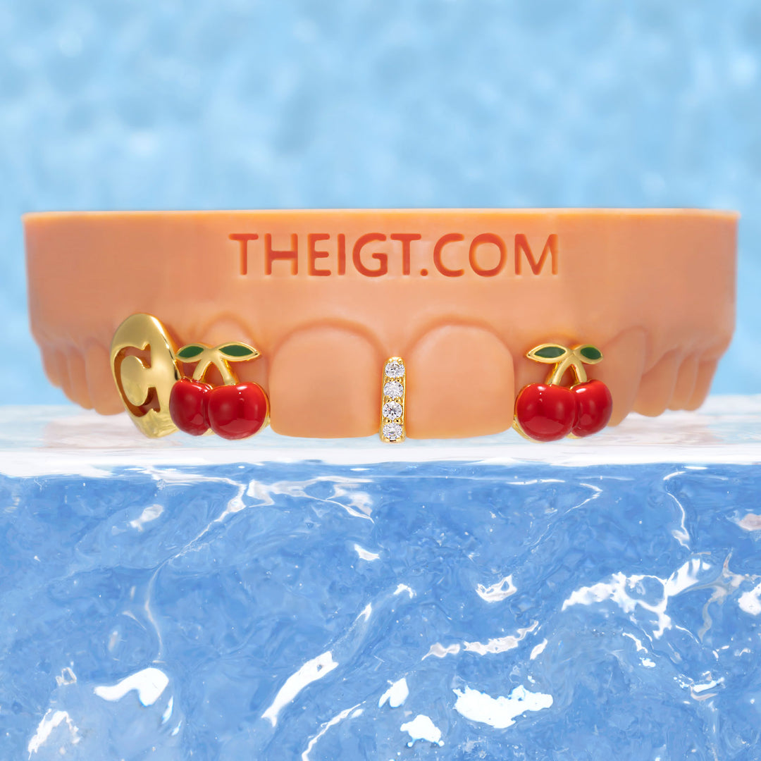 Blue Opal & Cherry Bloom Grillz