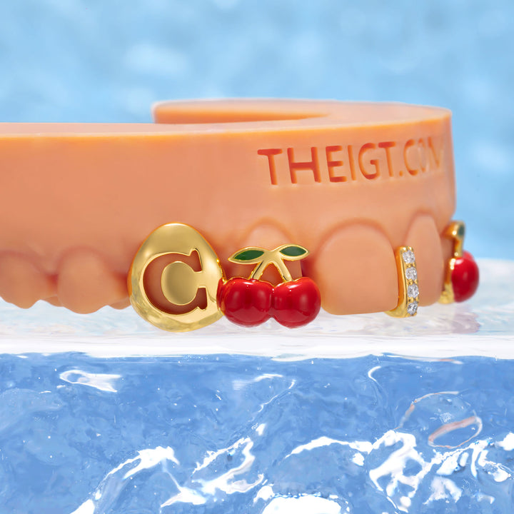 Blue Opal & Cherry Bloom Grillz