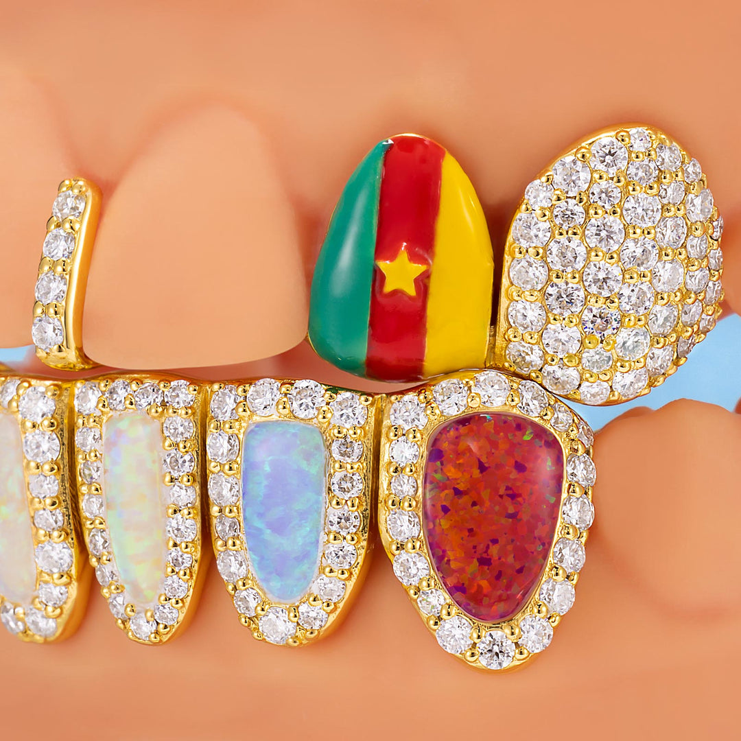 Cameroon Pride & Opal Grillz