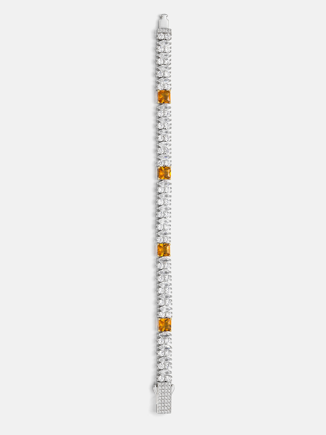 Canary Gem & Moissanite Mixed Cut Tennis Bracelet