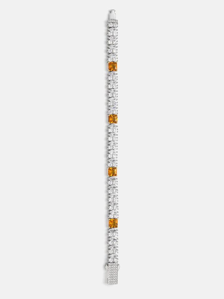 Canary Gem & Moissanite Mixed Cut Tennis Bracelet