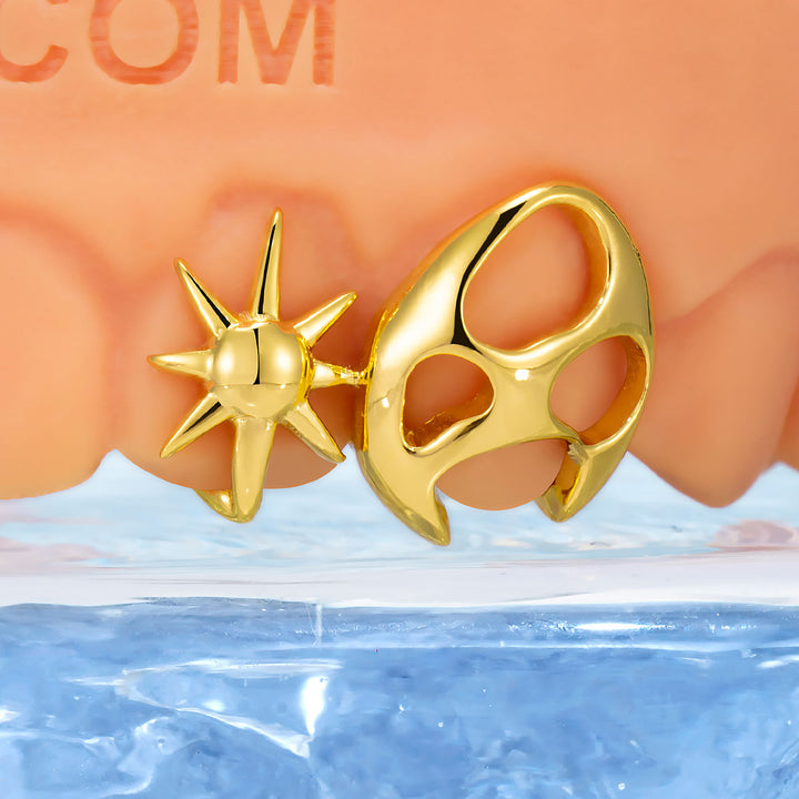 Plain Celestial Abstract Gold Grillz