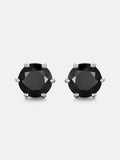 Certified Black Moissanite Stud Earrings-2.00CT Total