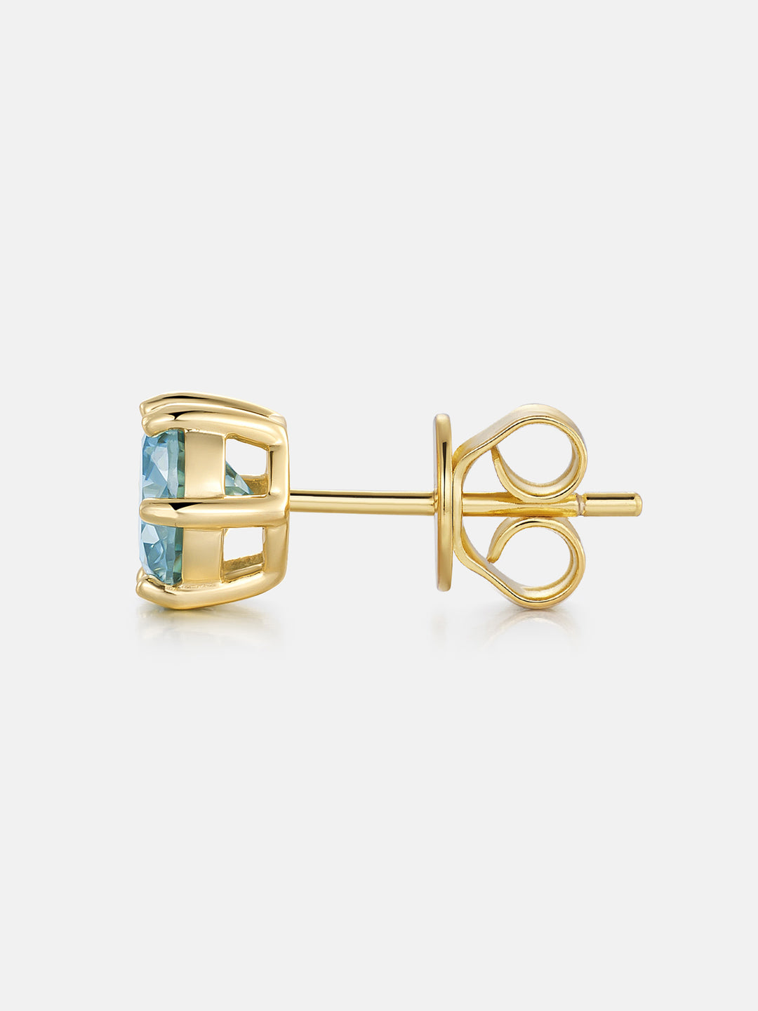 Certified Blue Moissanite Stud Earrings