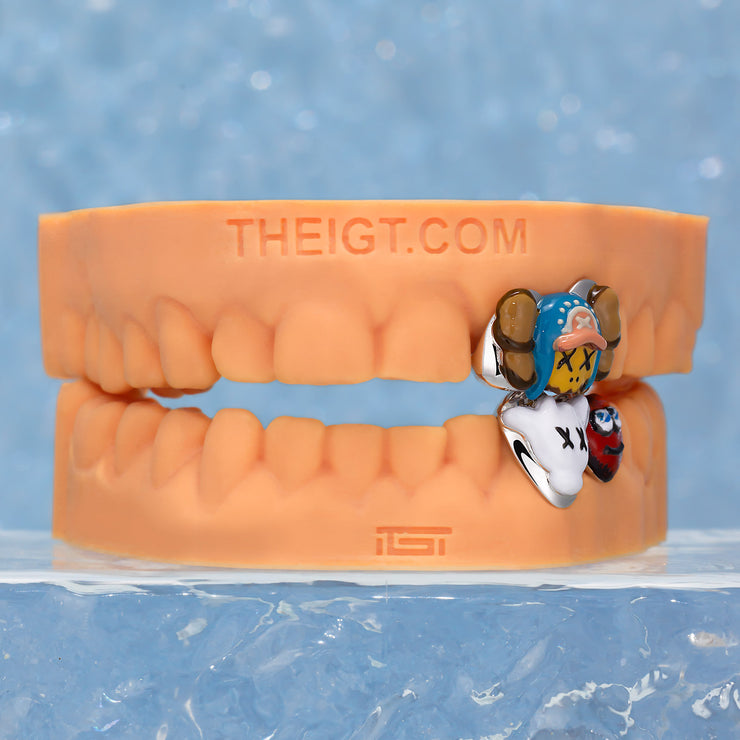 Enamel Chopper Style Double Cap Grillz