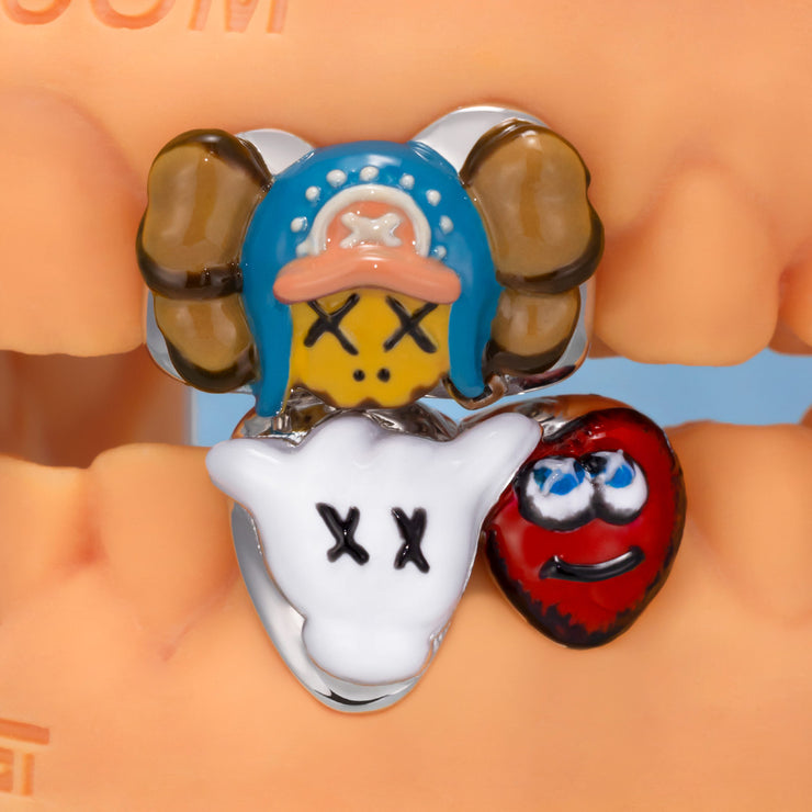 Enamel Chopper Style Double Cap Grillz
