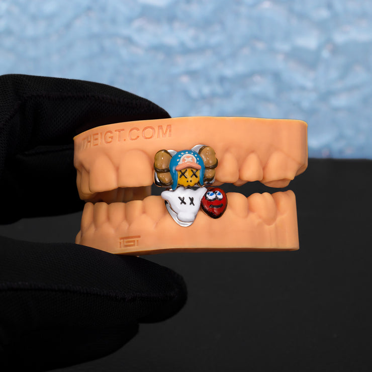 Enamel Chopper Style Double Cap Grillz