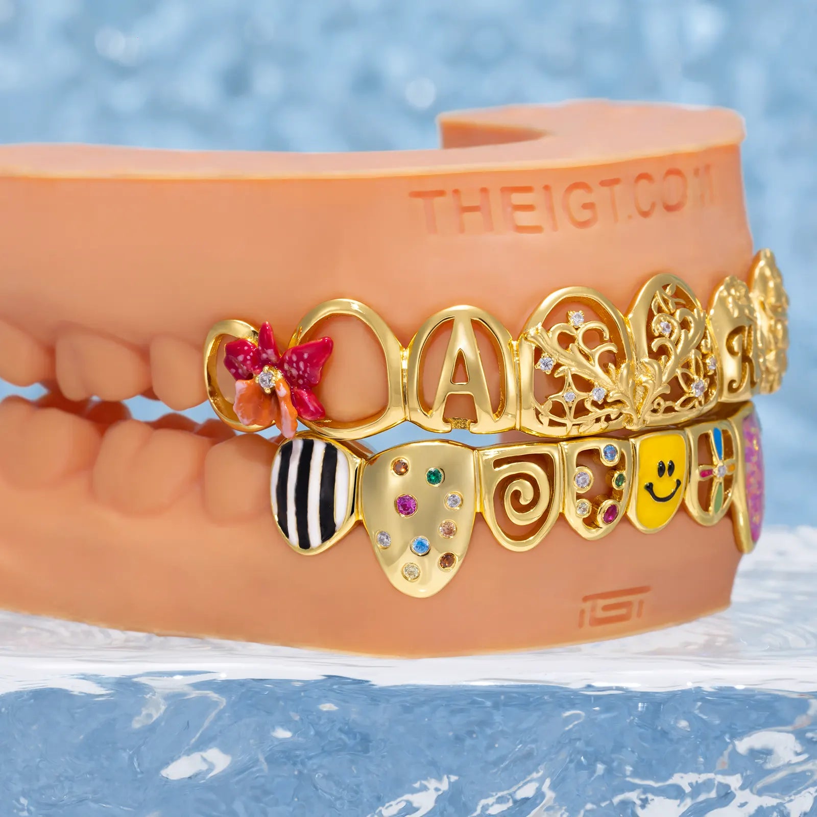 Colorful Enamel Floral Grillz