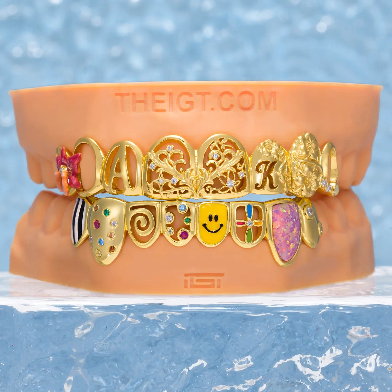 Colorful Enamel Floral Grillz
