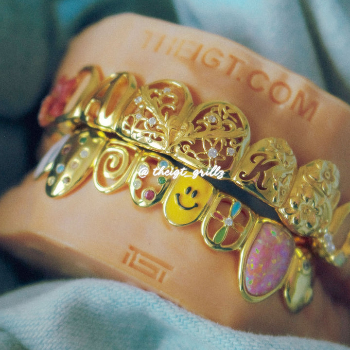 Colorful Enamel Floral Grillz