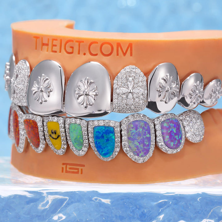 Cross & Multi-Opal Grillz