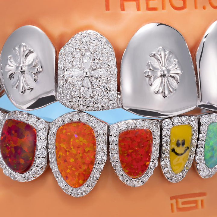Cross & Multi-Opal Grillz