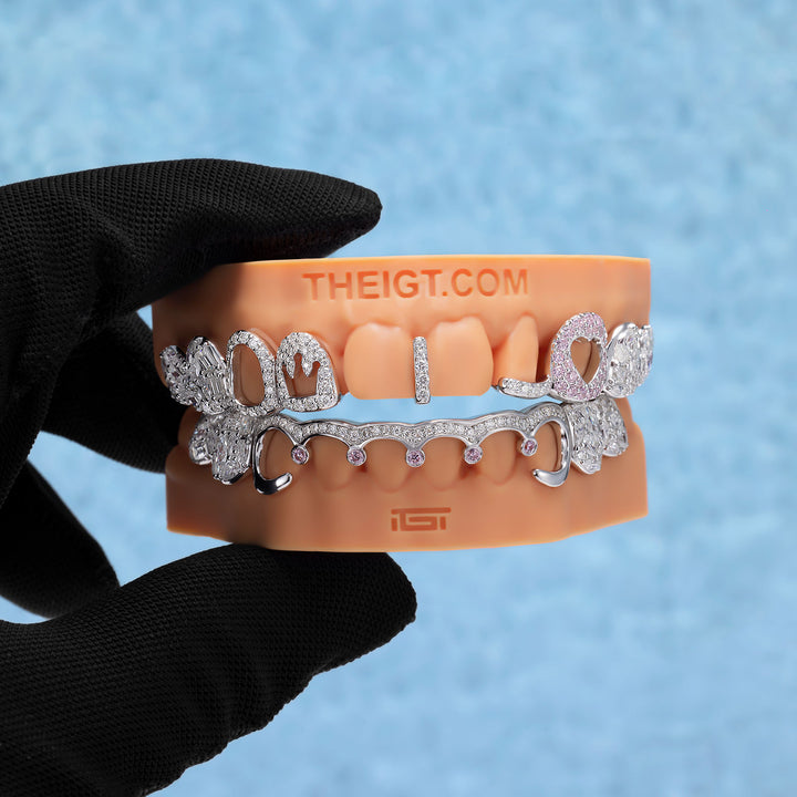 "Crown & Wave Bar" Fancy Cut Grillz