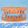 "Crown & Wave Bar" Fancy Cut Grillz