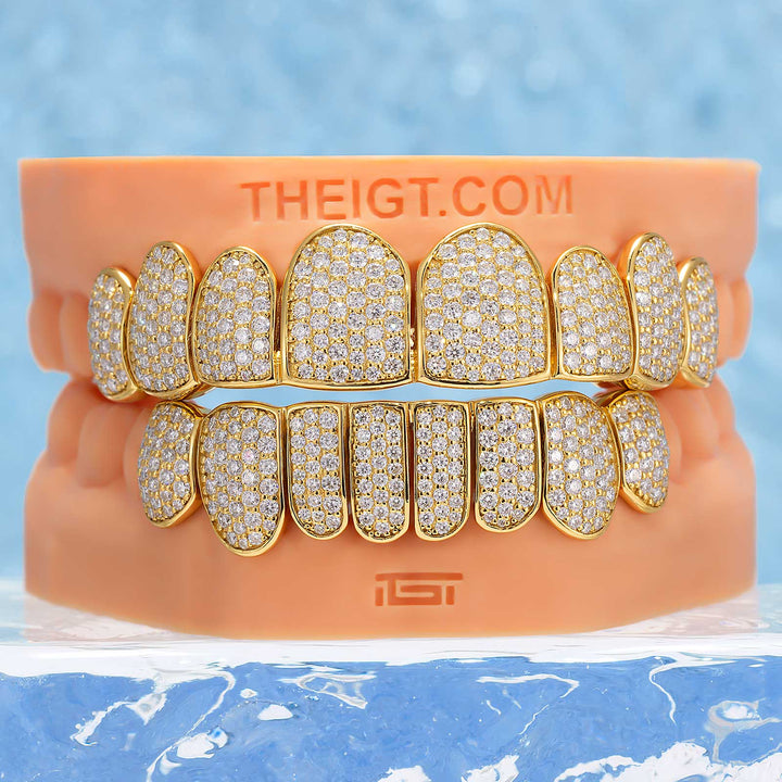 Custom Fully Iced Honeycomb Setting Grillz