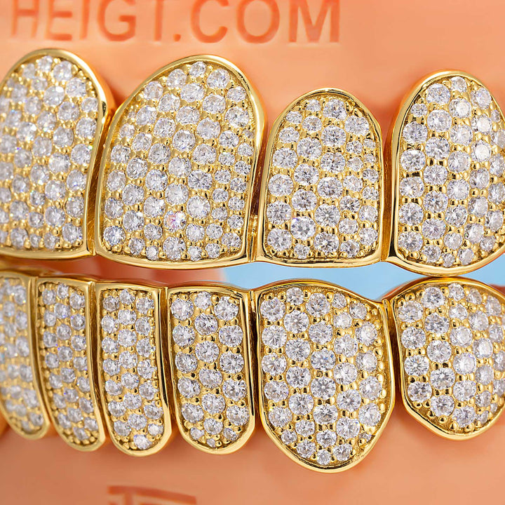 Custom Fully Iced Honeycomb Setting Grillz