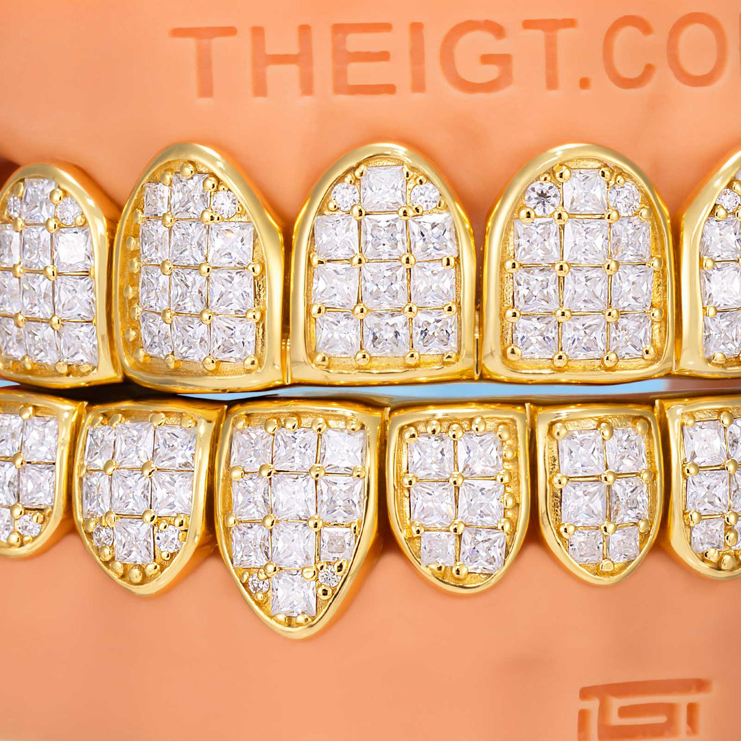 Custom Fully Iced Princess Cut Grillz