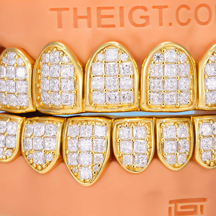 Custom Fully Iced Princess Cut Grillz
