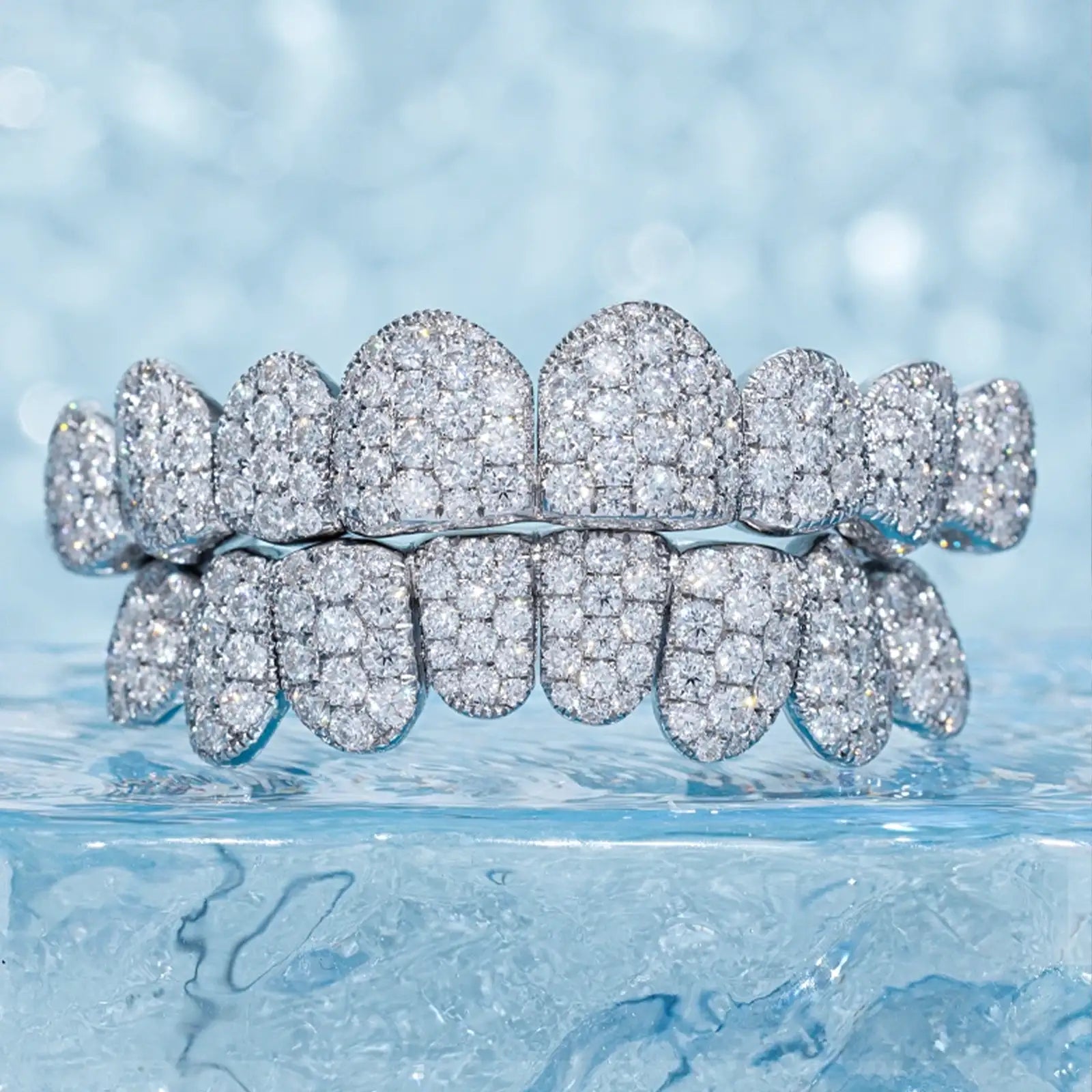 Custom Jumbo (6 Pointers) Moissanite Diamond Grillz