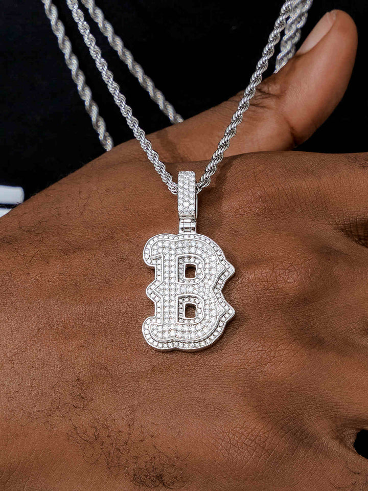 Custom Made B Moissanite Pendant
