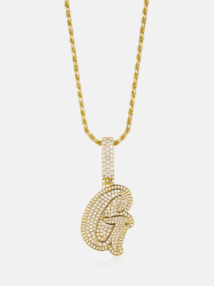 Custom Made G Moissanite Pendant