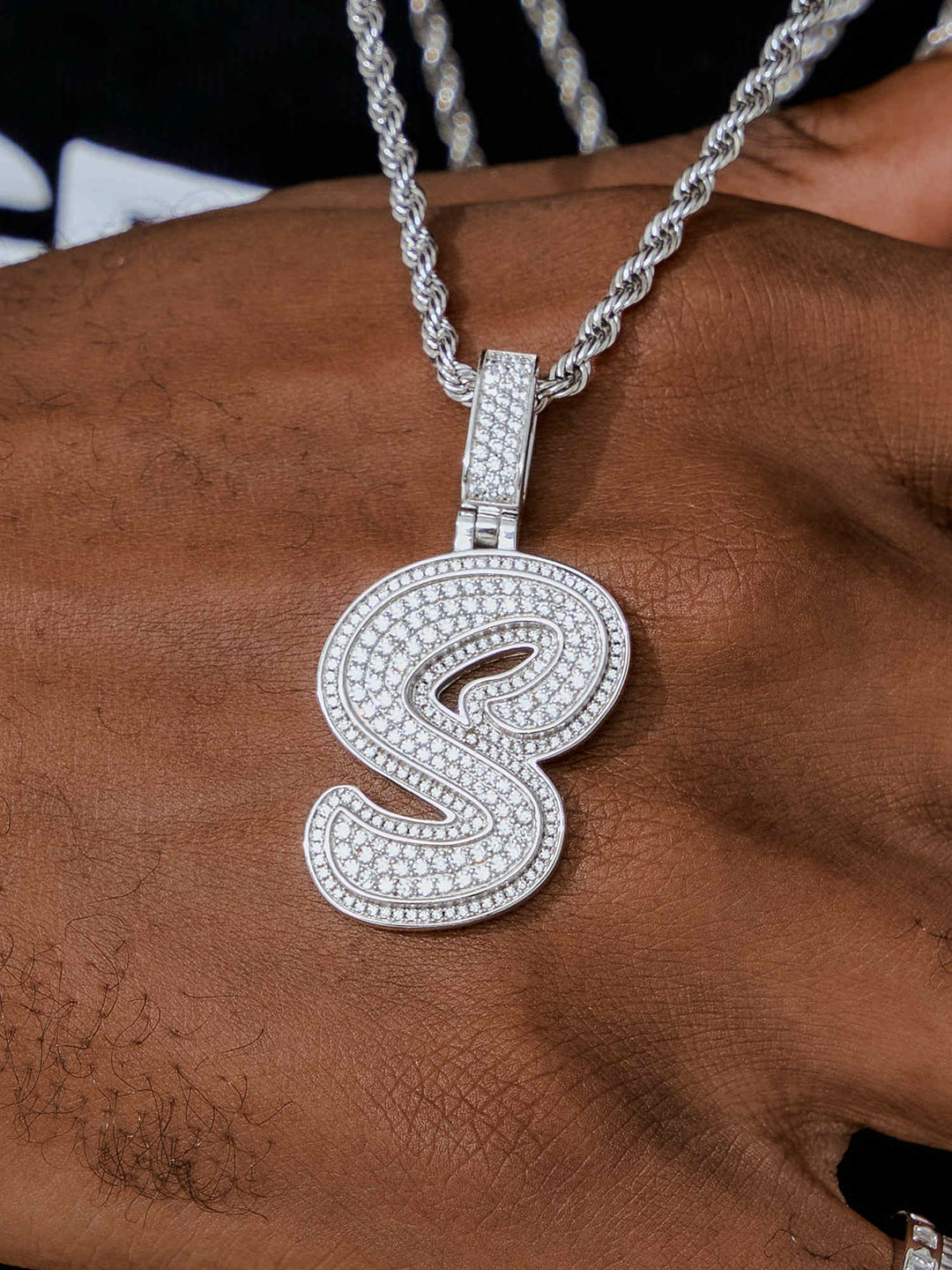Custom Made S Moissanite Pendant