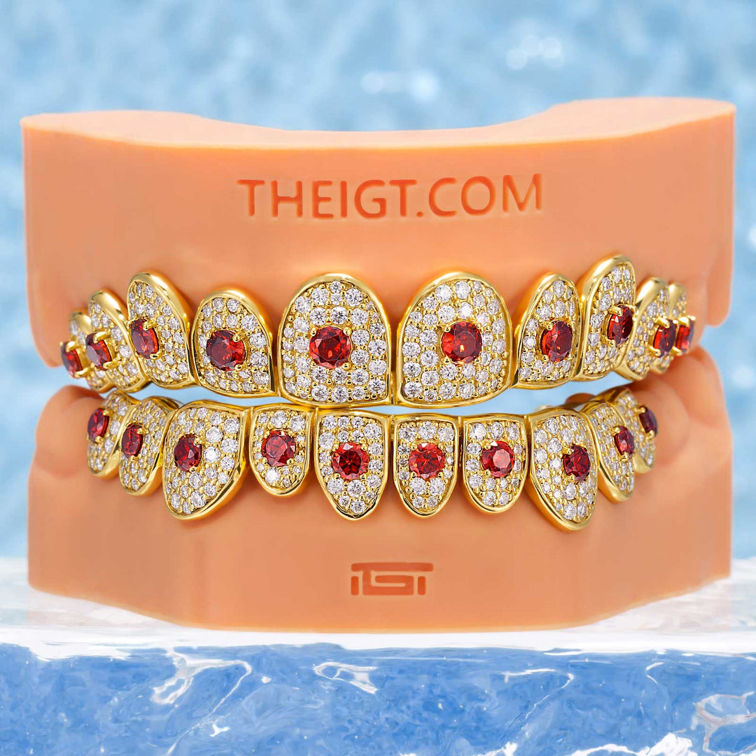 Custom Red Gemstone Grillz