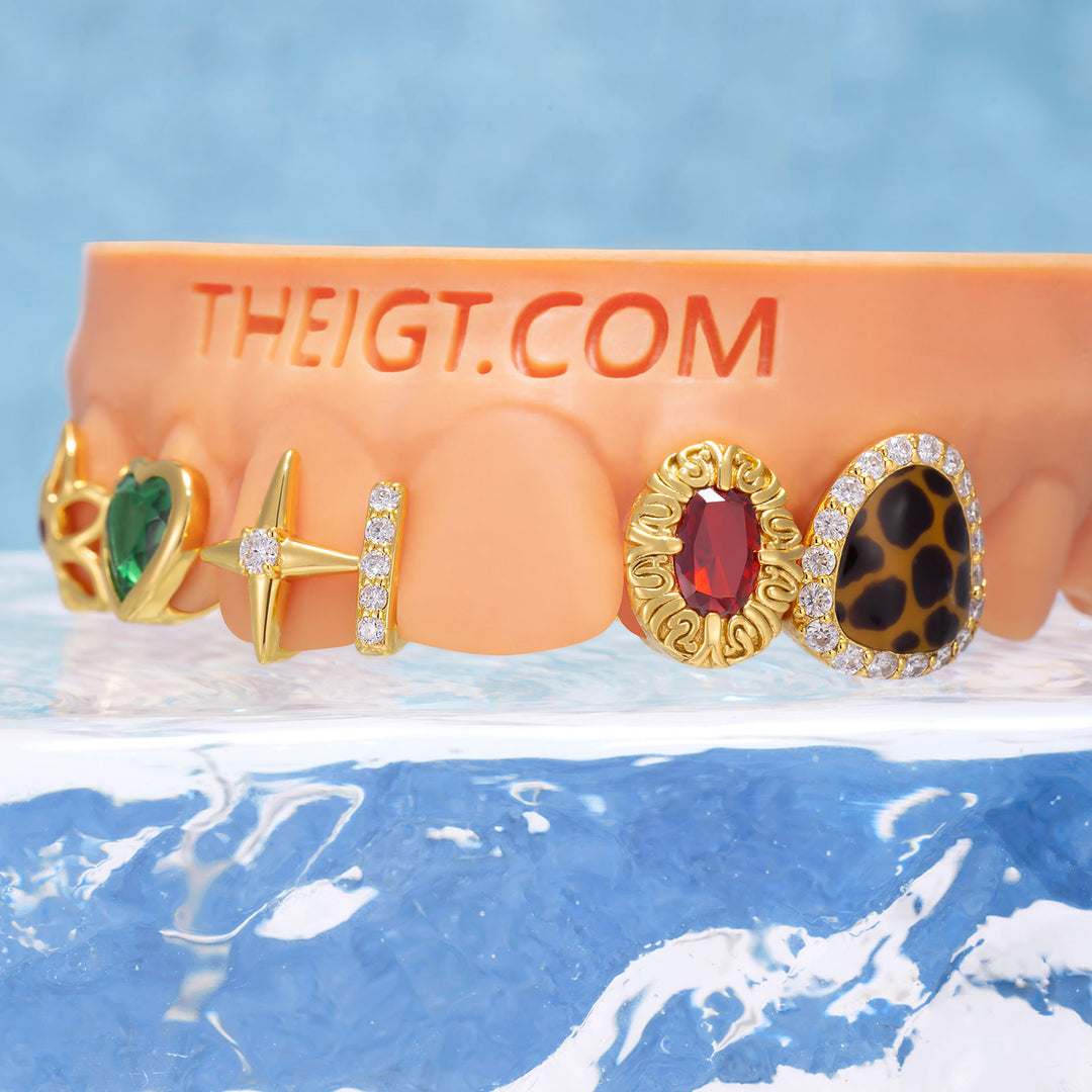 Custom Ruby & Leopard Grillz