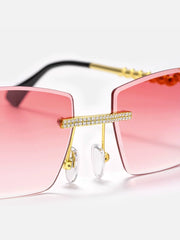 Custom Snake Moissanite Sunglasses In Yellow Gold