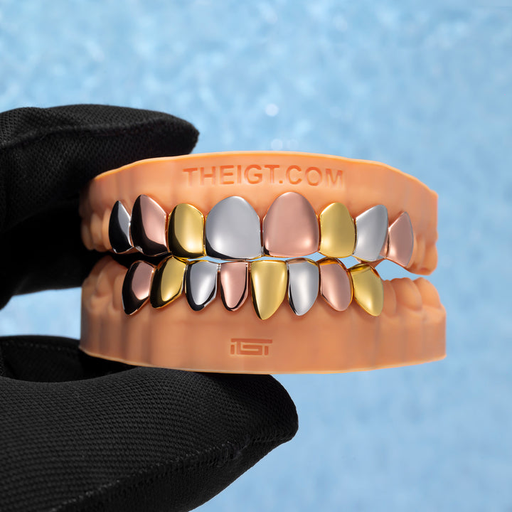 Custom Tri-Tone Solid Grillz