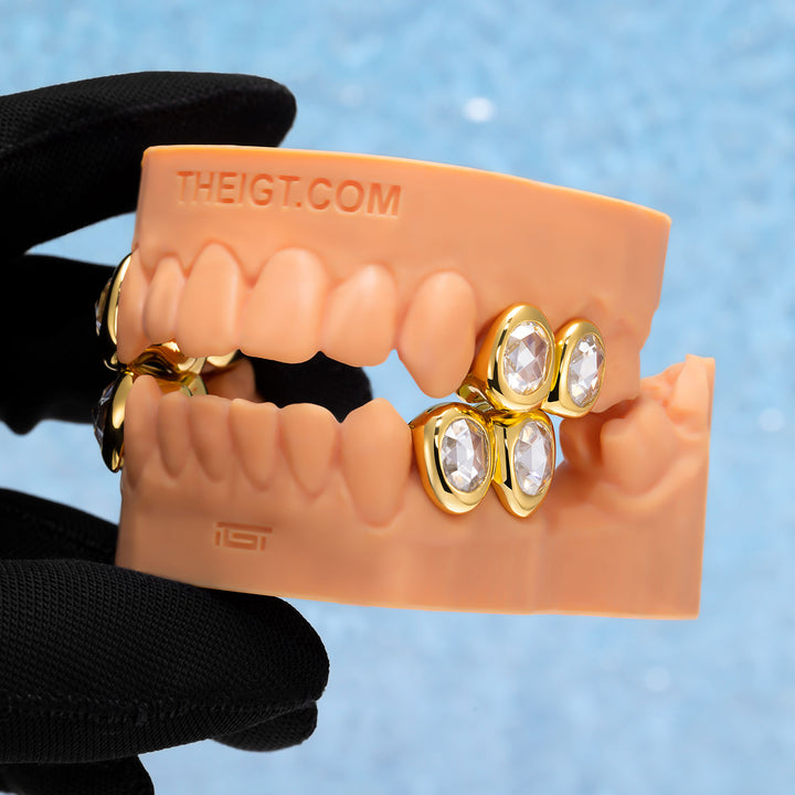 Custom Unique Single Oval Moissanite Grillz