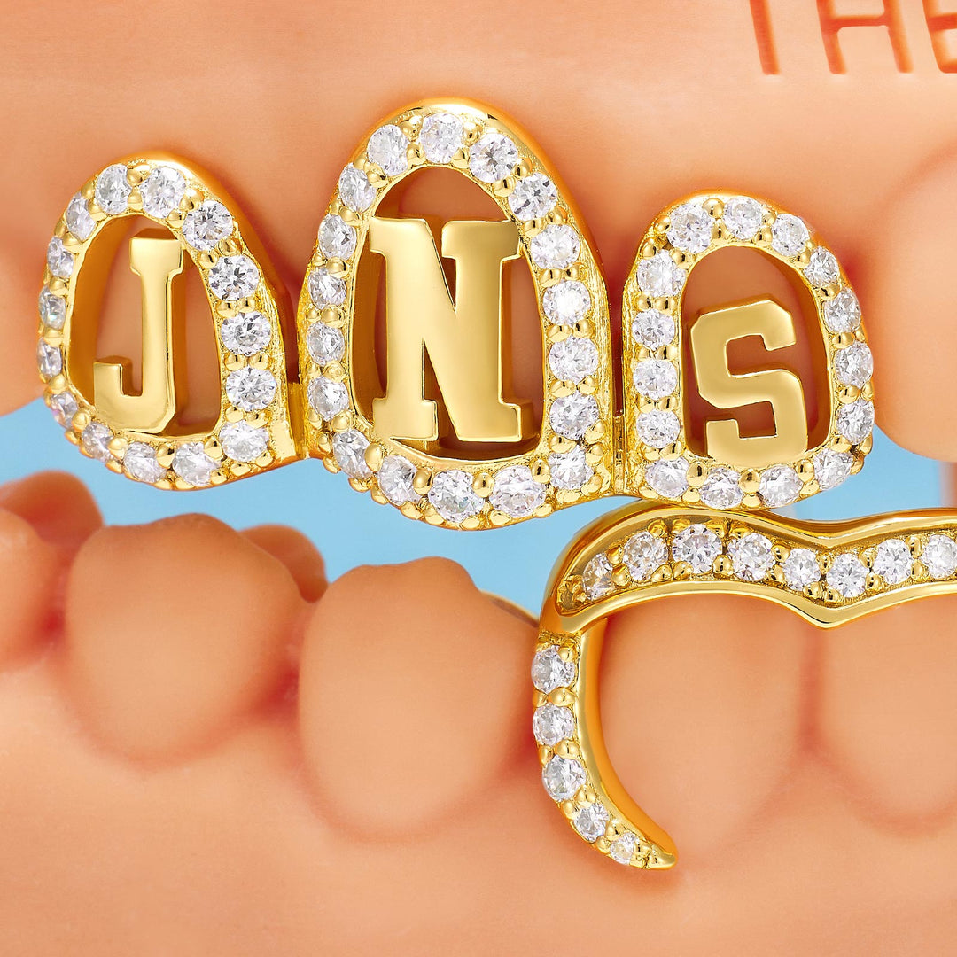 Custom Zodiac Initials Bar Grillz