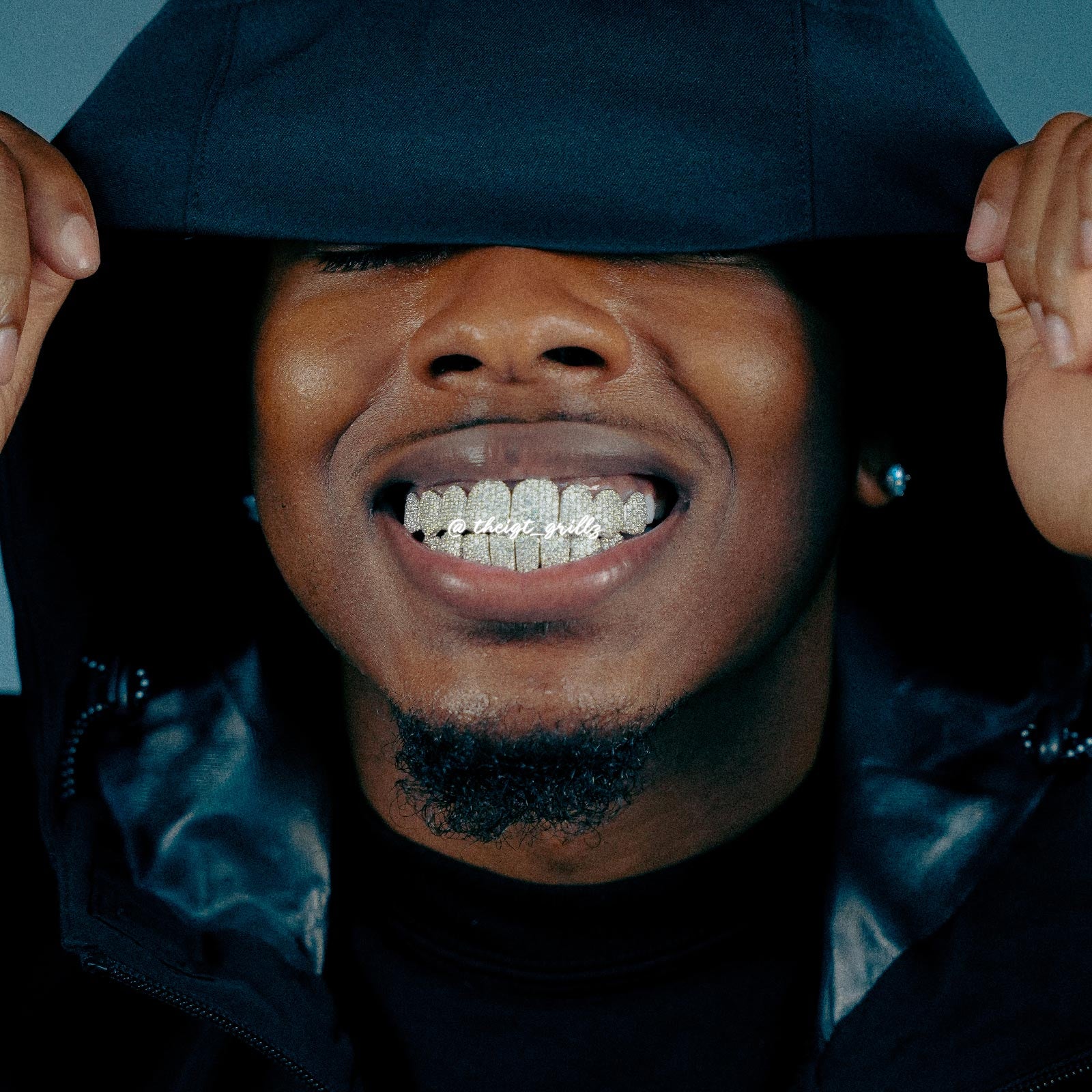 Custom Fully Iced Honeycomb Rimless Setting Grillz