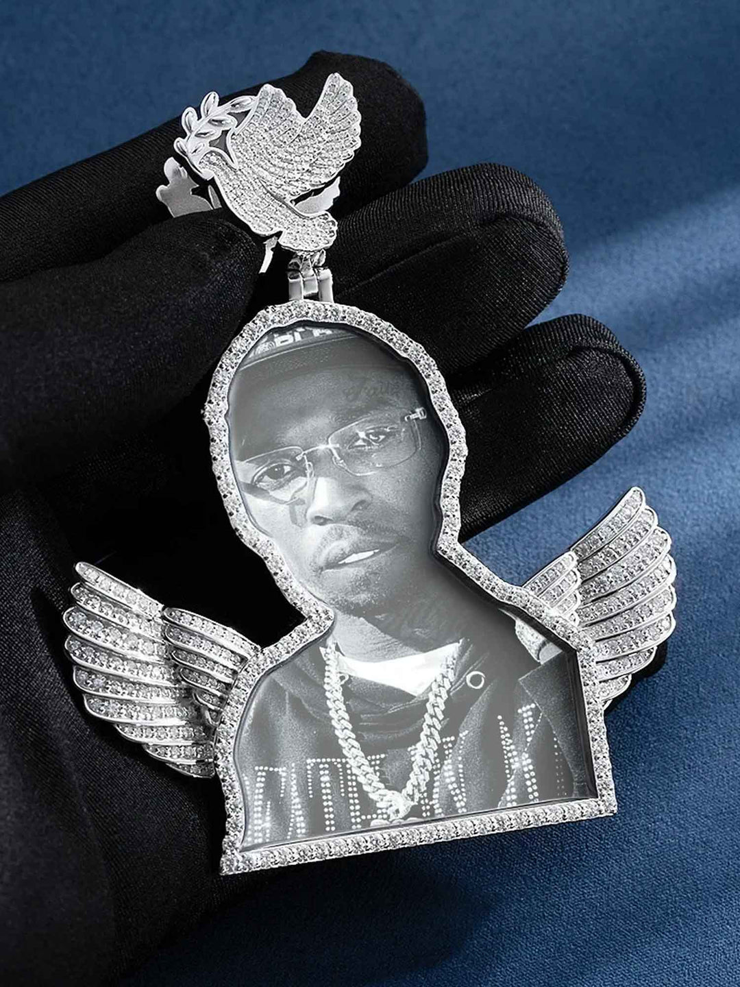 Custom Picture Pendant with Flying Dove