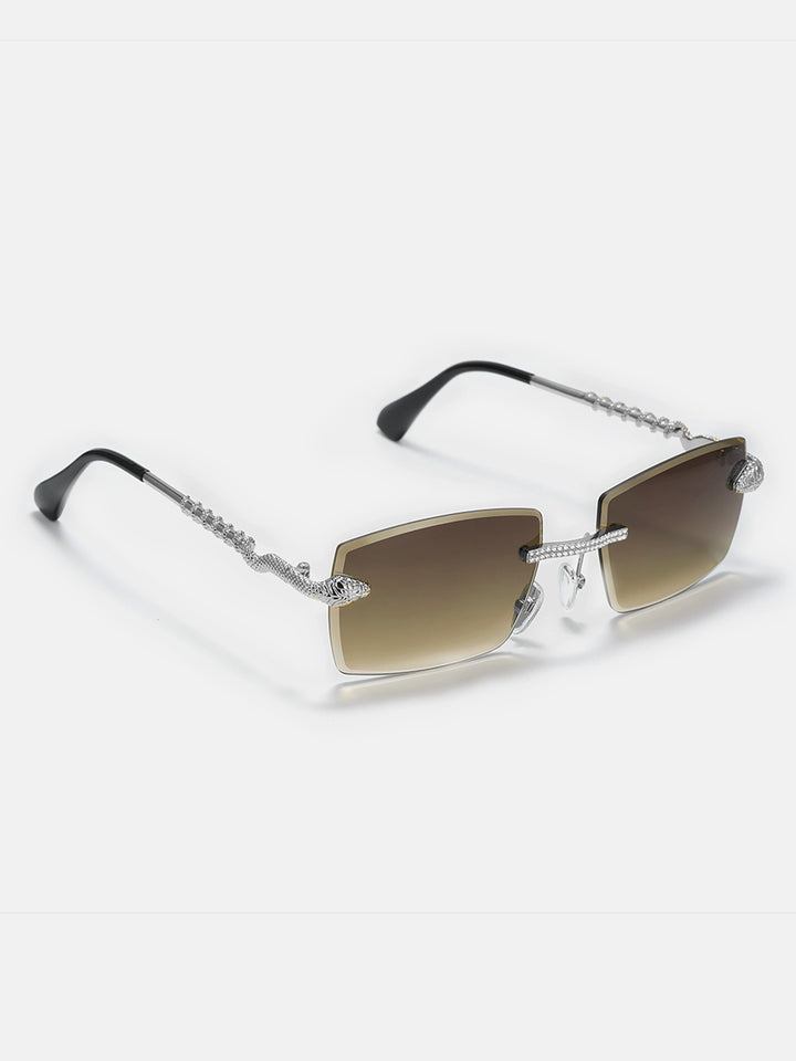 Custom Snake Moissanite Sunglasses In White Gold