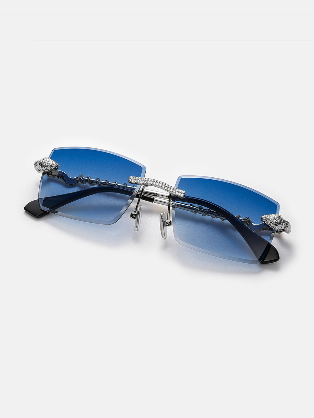 Custom Snake Moissanite Sunglasses In White Gold