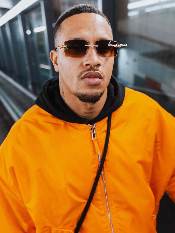 Custom Snake Moissanite Sunglasses In Yellow Gold