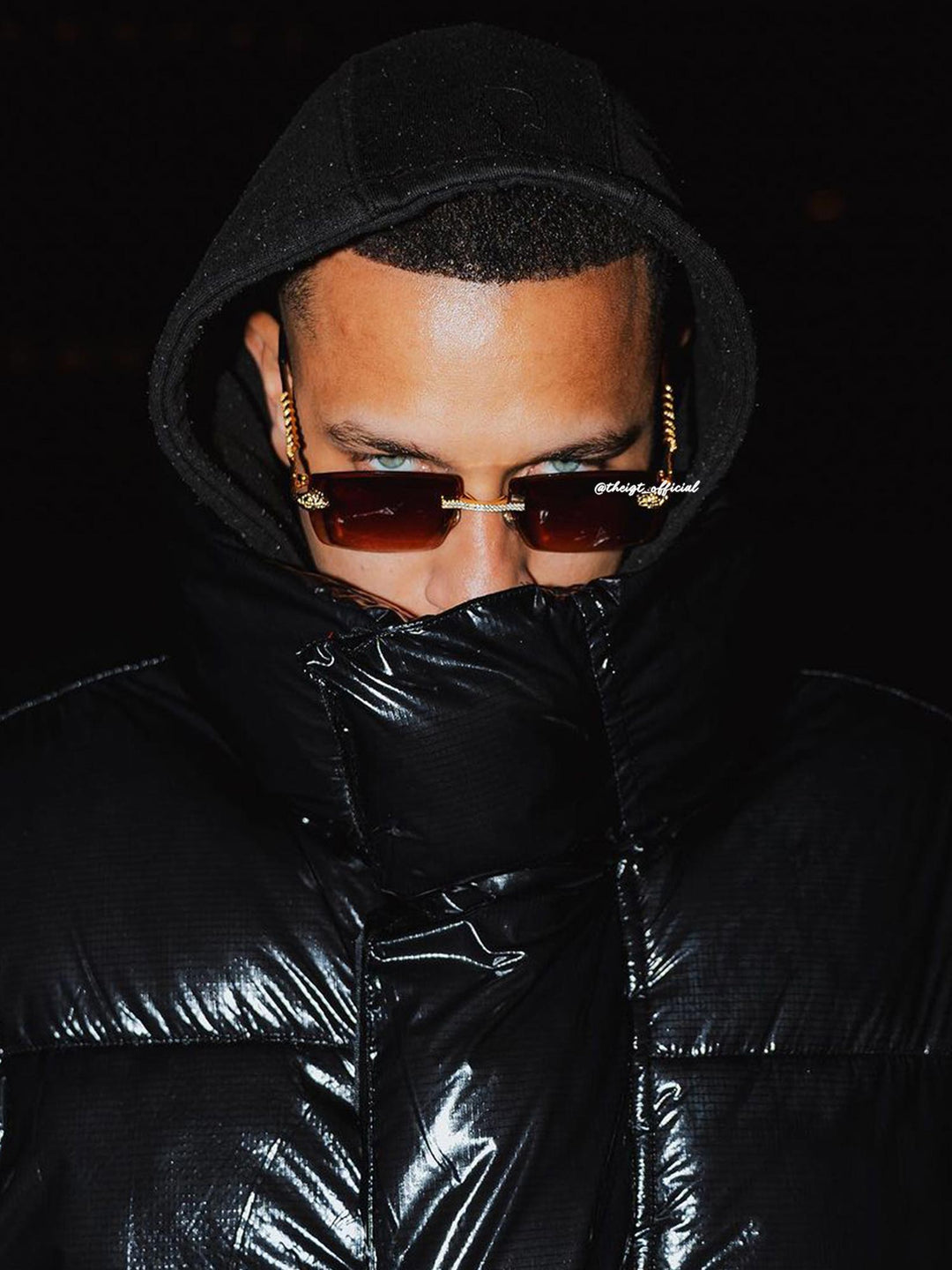 Custom Snake Moissanite Sunglasses In Yellow Gold